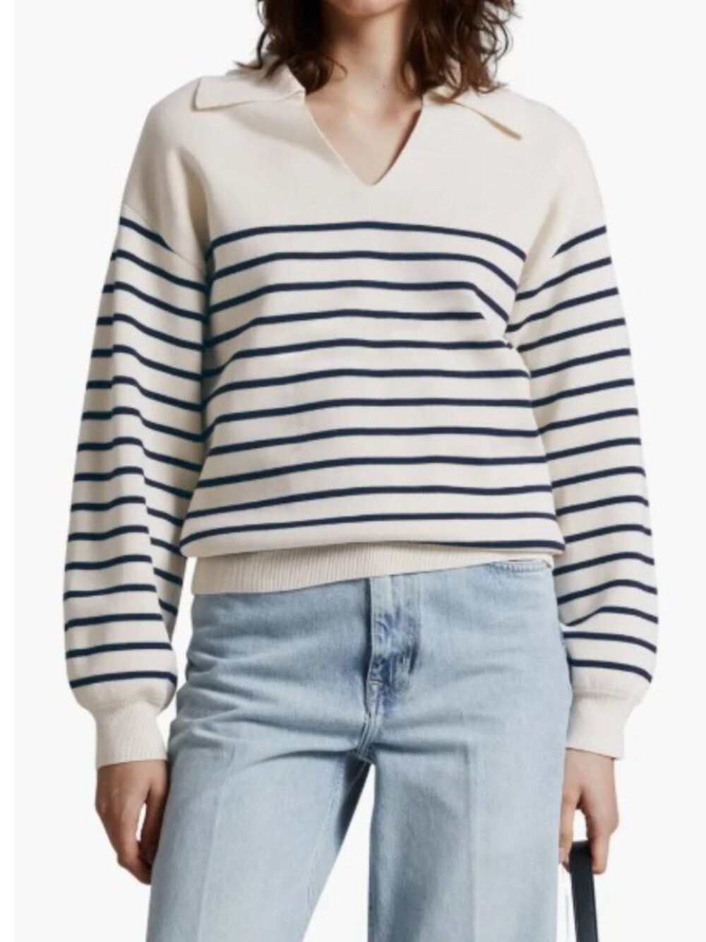 & Other Stories Breton Stripe Cotton Blend Sweater